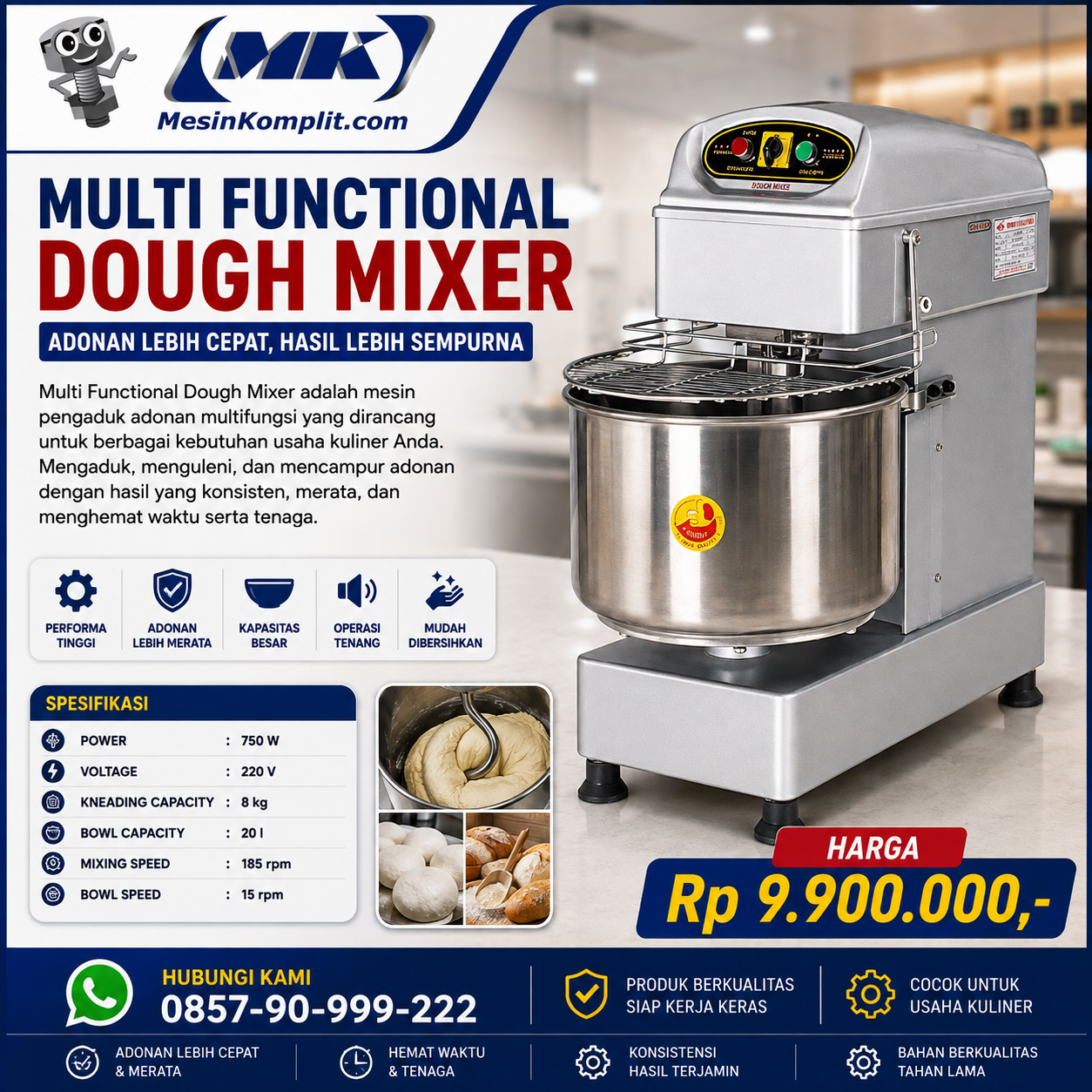Mixer Spiral Adonan 20L (...